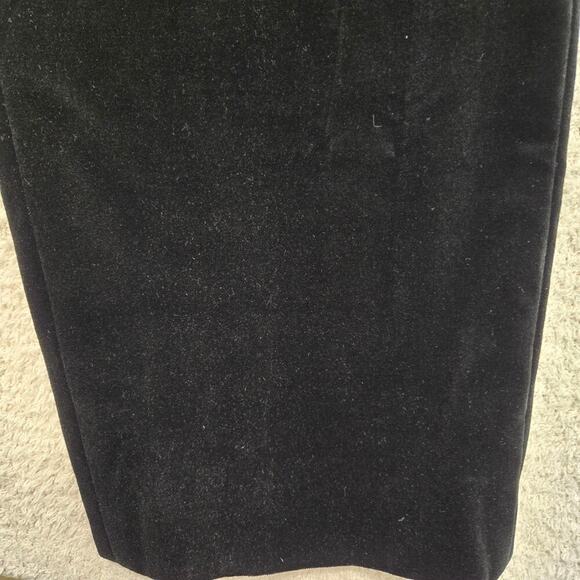 Clothes (real) Saks 5th Ave Black Velvet Pants Women's Size 12 High Waist NWT - Picture 4 of 12